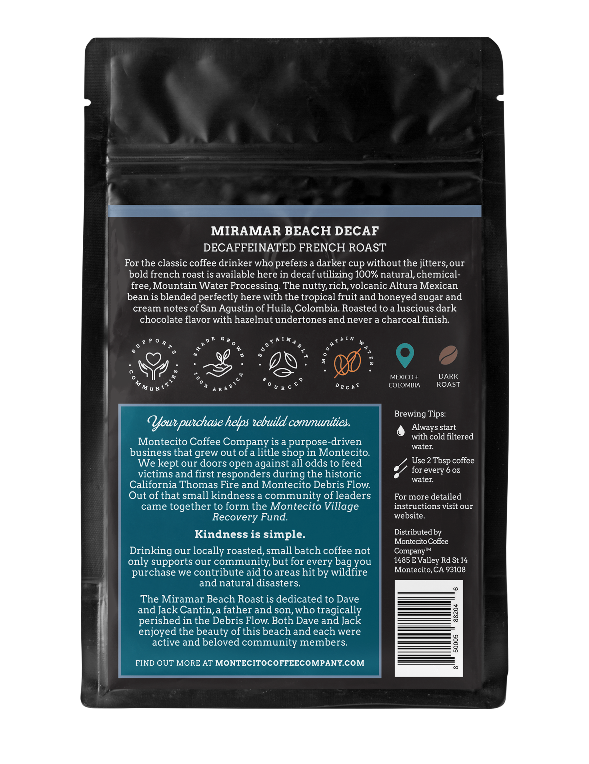 MIRAMAR BEACH DECAF Bold French Roast Decaffeinated Coffee